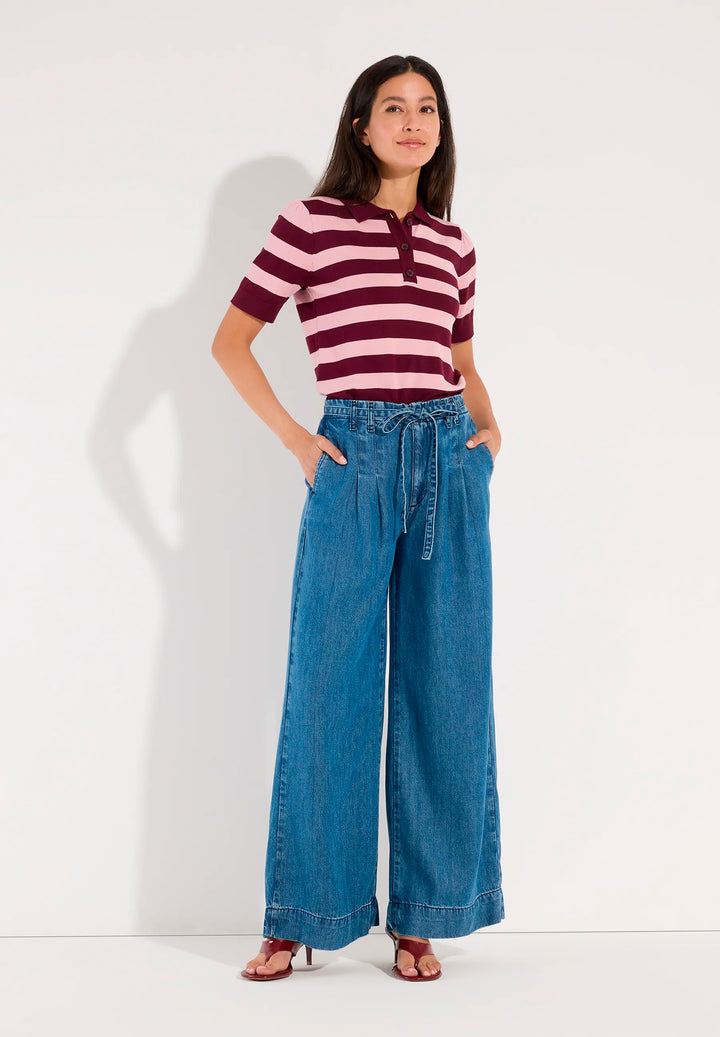Soft Lyocell Denim Wide Leg Pants