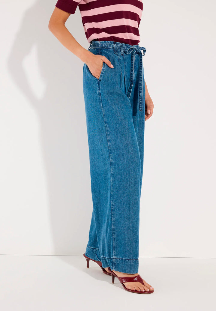 Soft Lyocell Denim Wide Leg Pants
