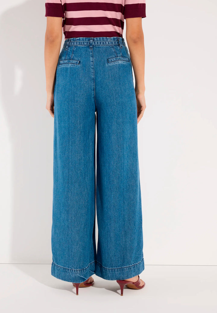 Soft Lyocell Denim Wide Leg Pants