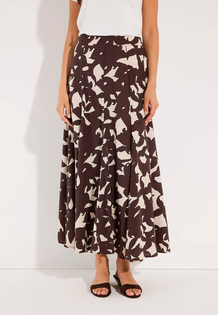 Printed Midi Skirt