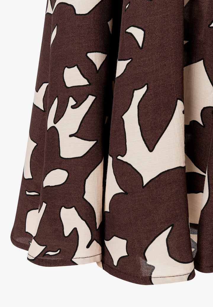 Printed Midi Skirt