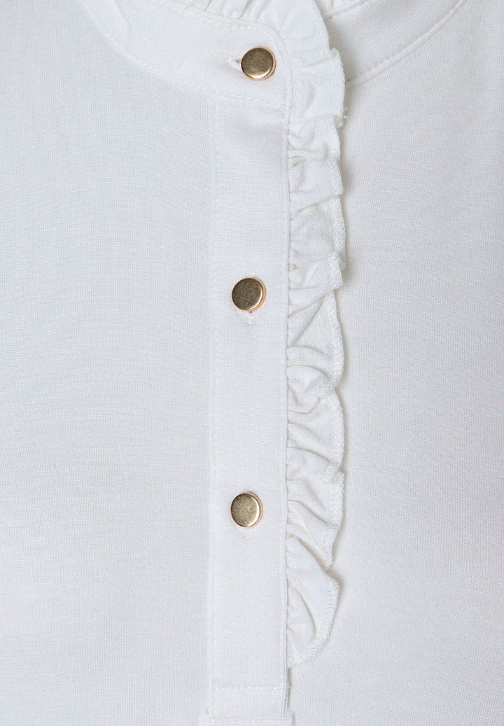 Shirt with Ruffles, 3/4 Sleeve