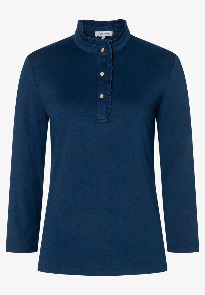 Shirt with Ruffles, 3/4 Sleeve