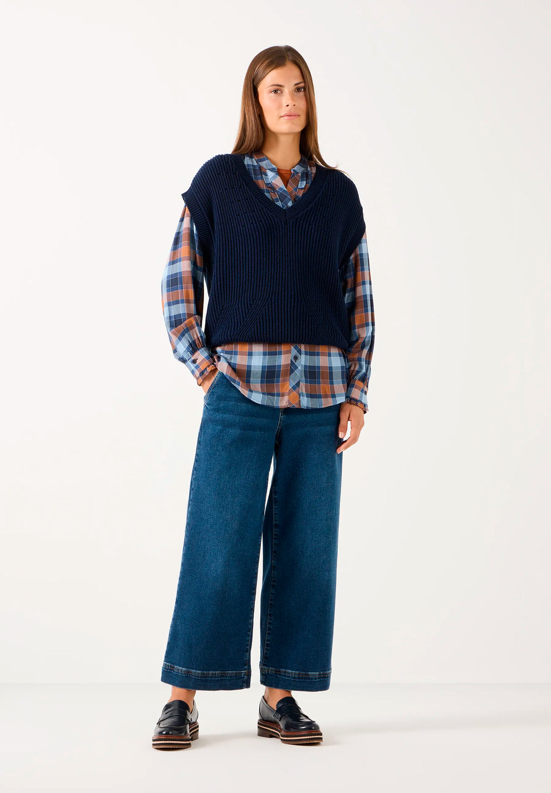 Feminine Check Blouse