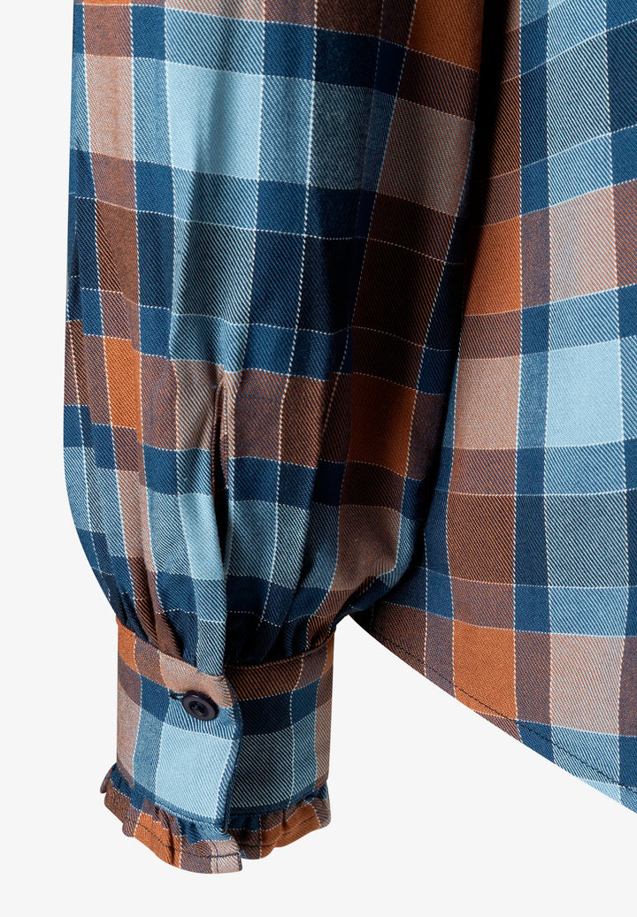 Feminine Check Blouse