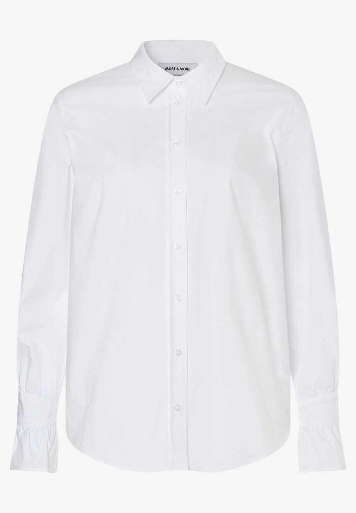 Shirt Blouse with Volant Sleeves