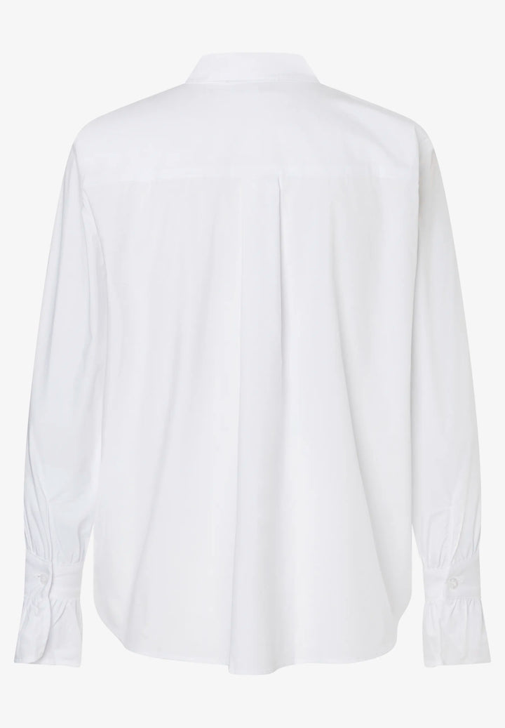 Shirt Blouse with Volant Sleeves