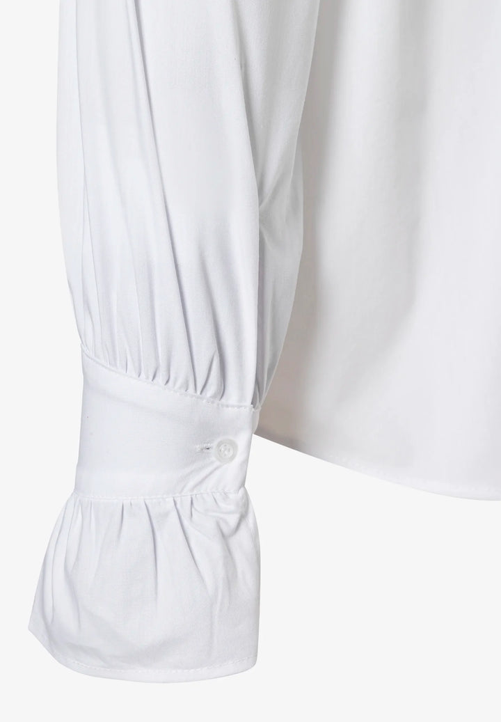 Shirt Blouse with Volant Sleeves