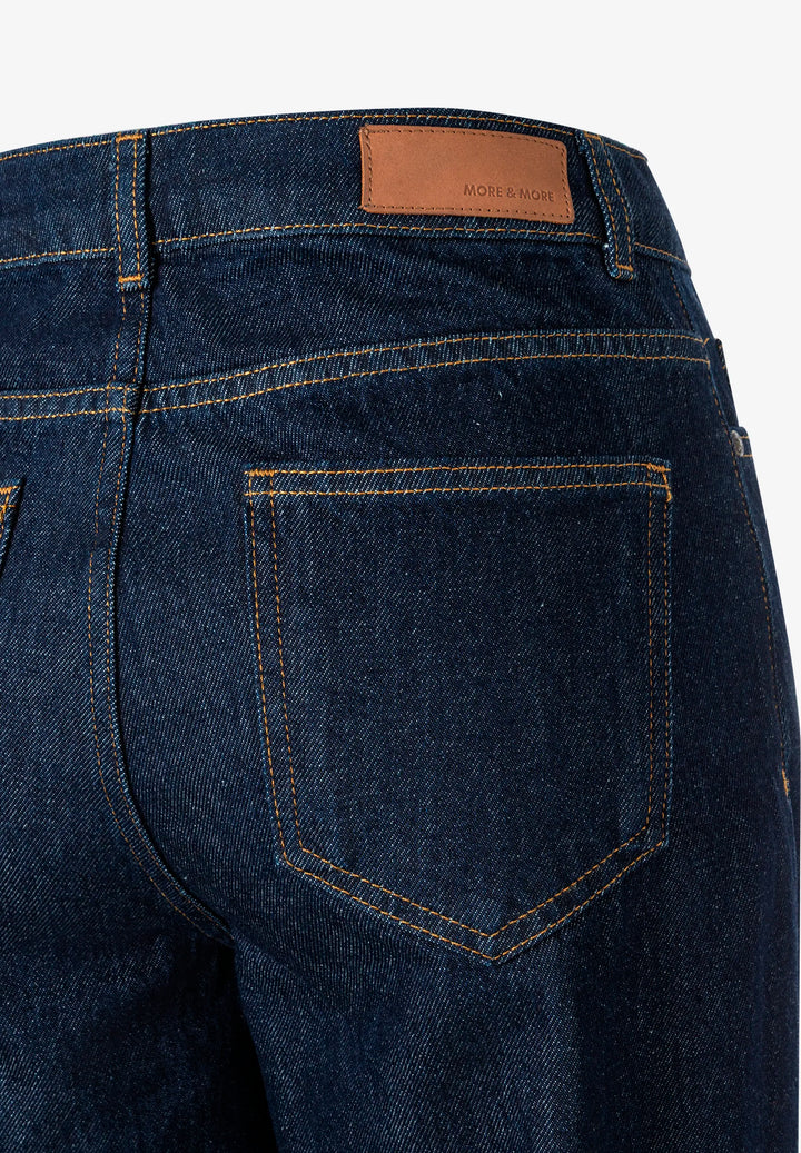 Rinse Wash Denim Jeans w Turn-Up