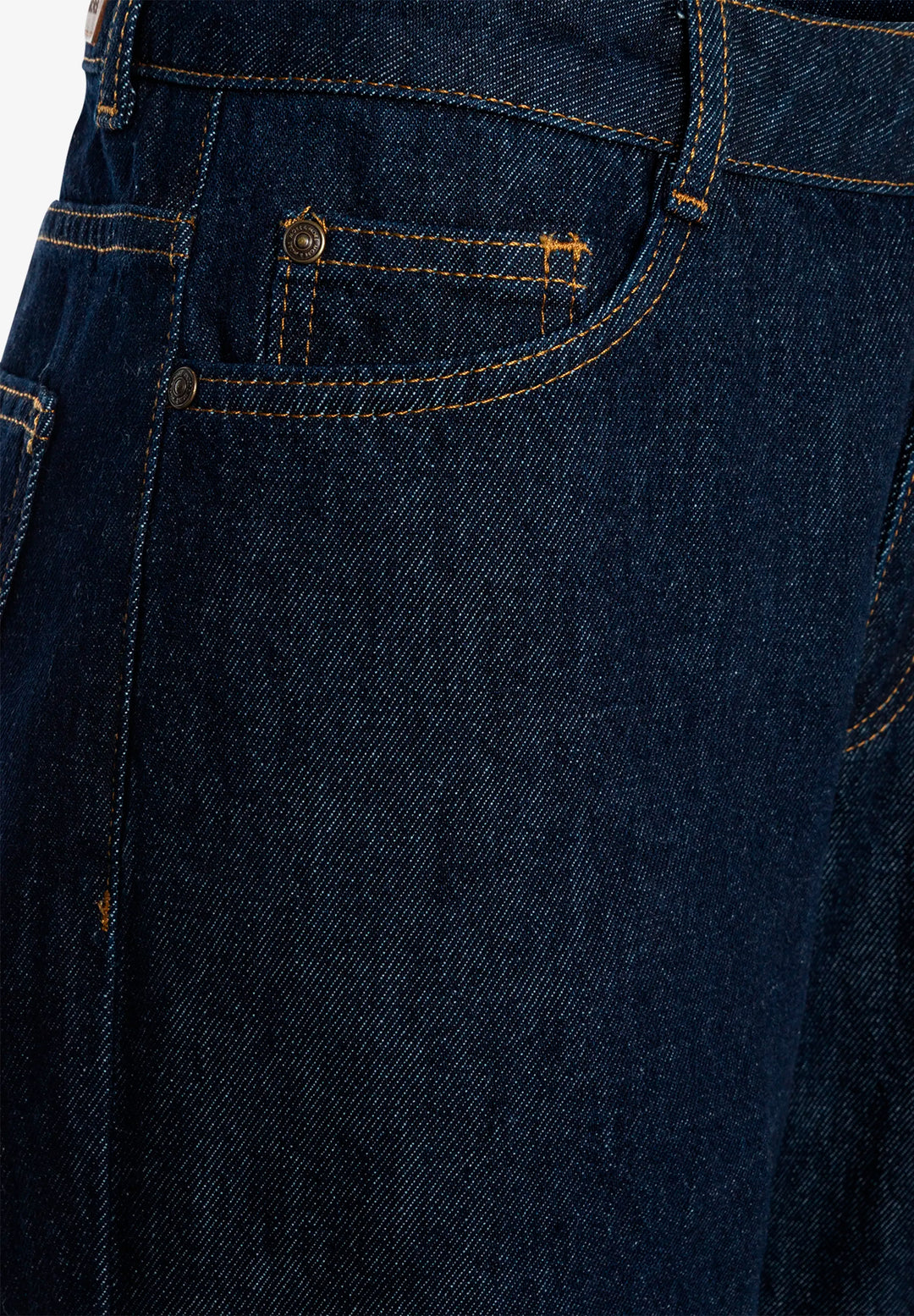 Rinse Wash Denim Jeans w Turn-Up