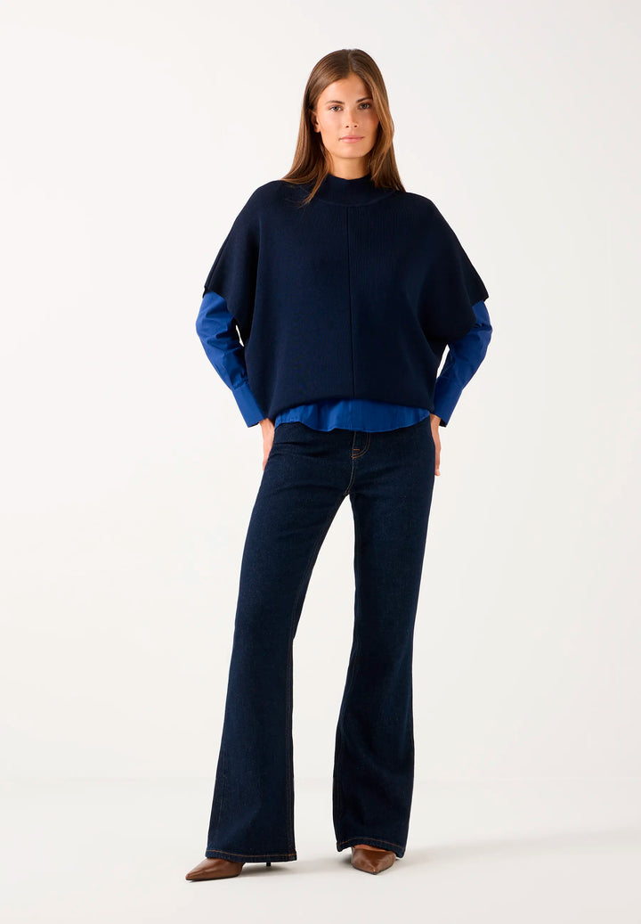Blue Denim Flared Jeans
