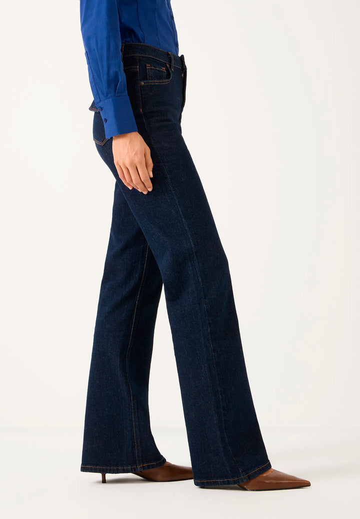 Blue Denim Flared Jeans