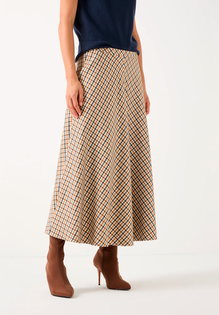 Flared Check Skirt