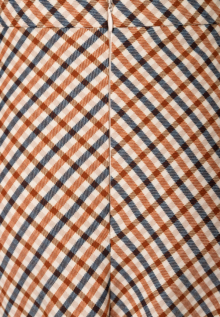 Flared Check Skirt