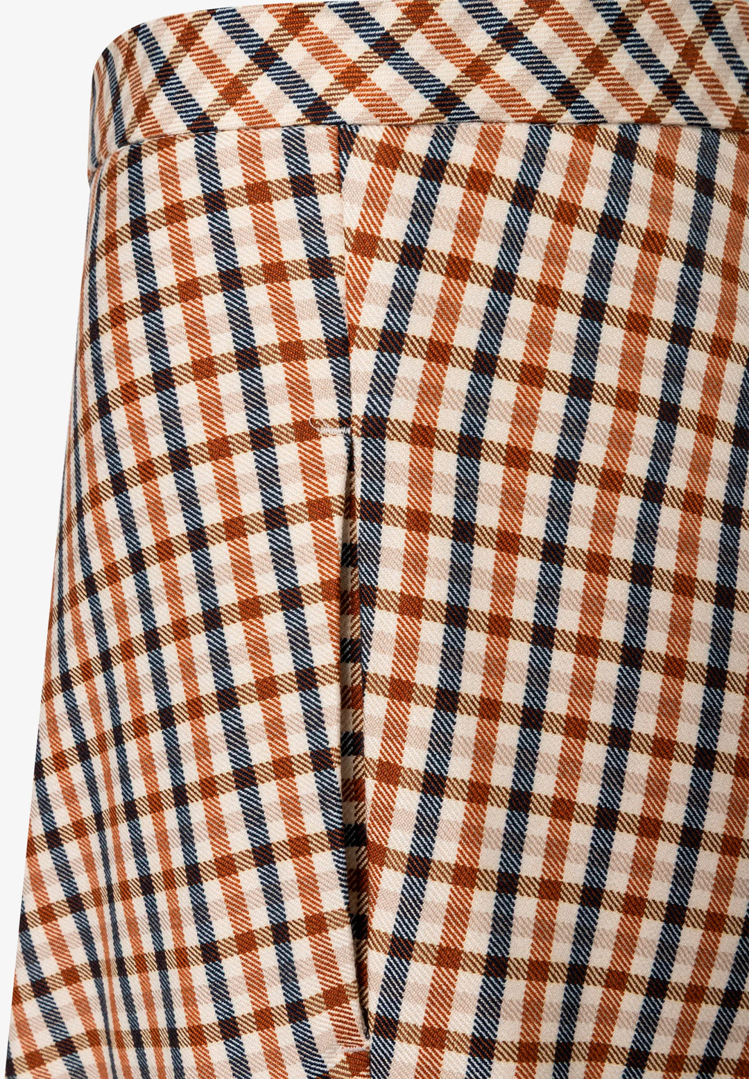 Flared Check Skirt