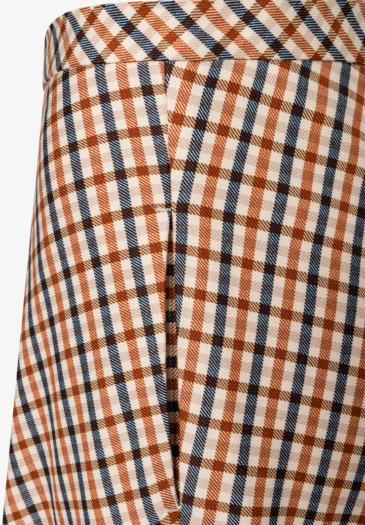 Flared Check Skirt
