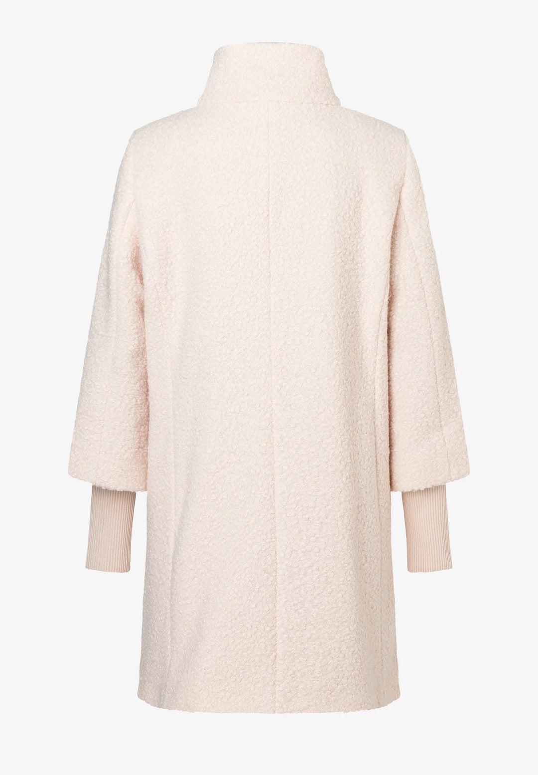 Bouclé Coat with Rib at Sleeve