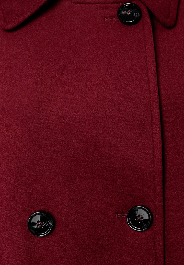 Velours A-Line Jacket With Knit Detail