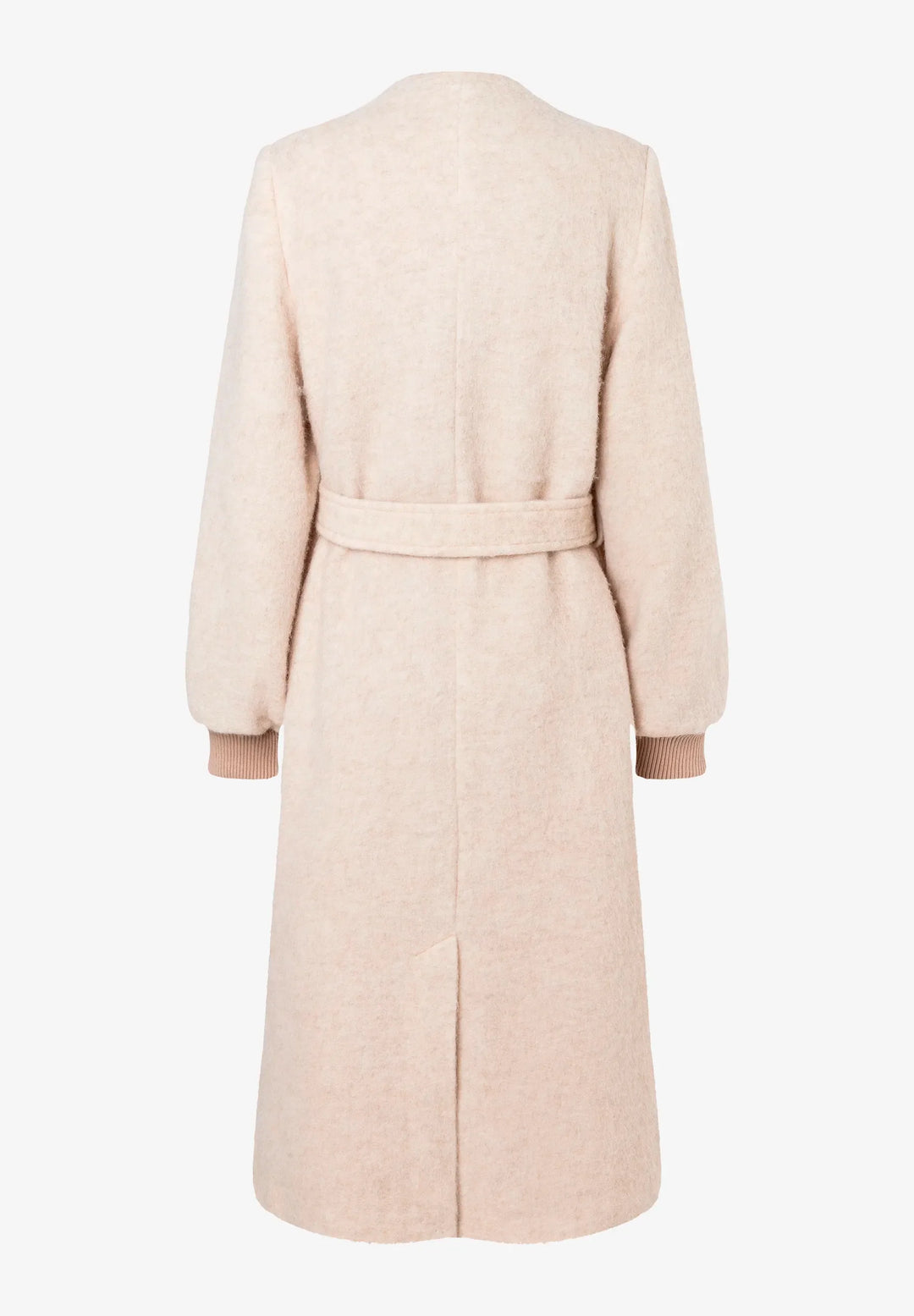 Hairy Bouclé Coat w Balloon Sleeves