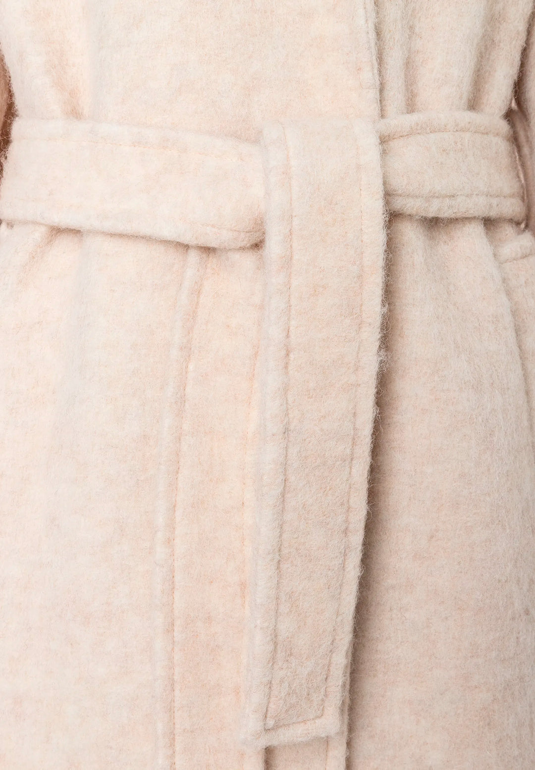 Hairy Bouclé Coat w Balloon Sleeves