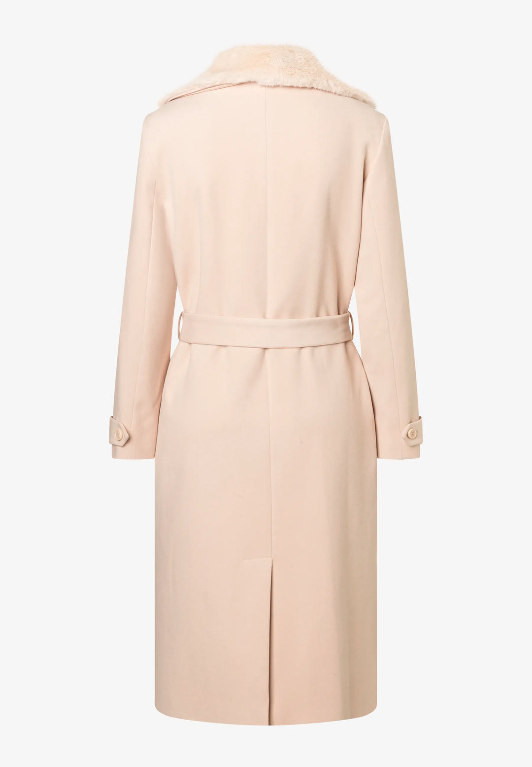 Velours Coat w Fake Fur Collar