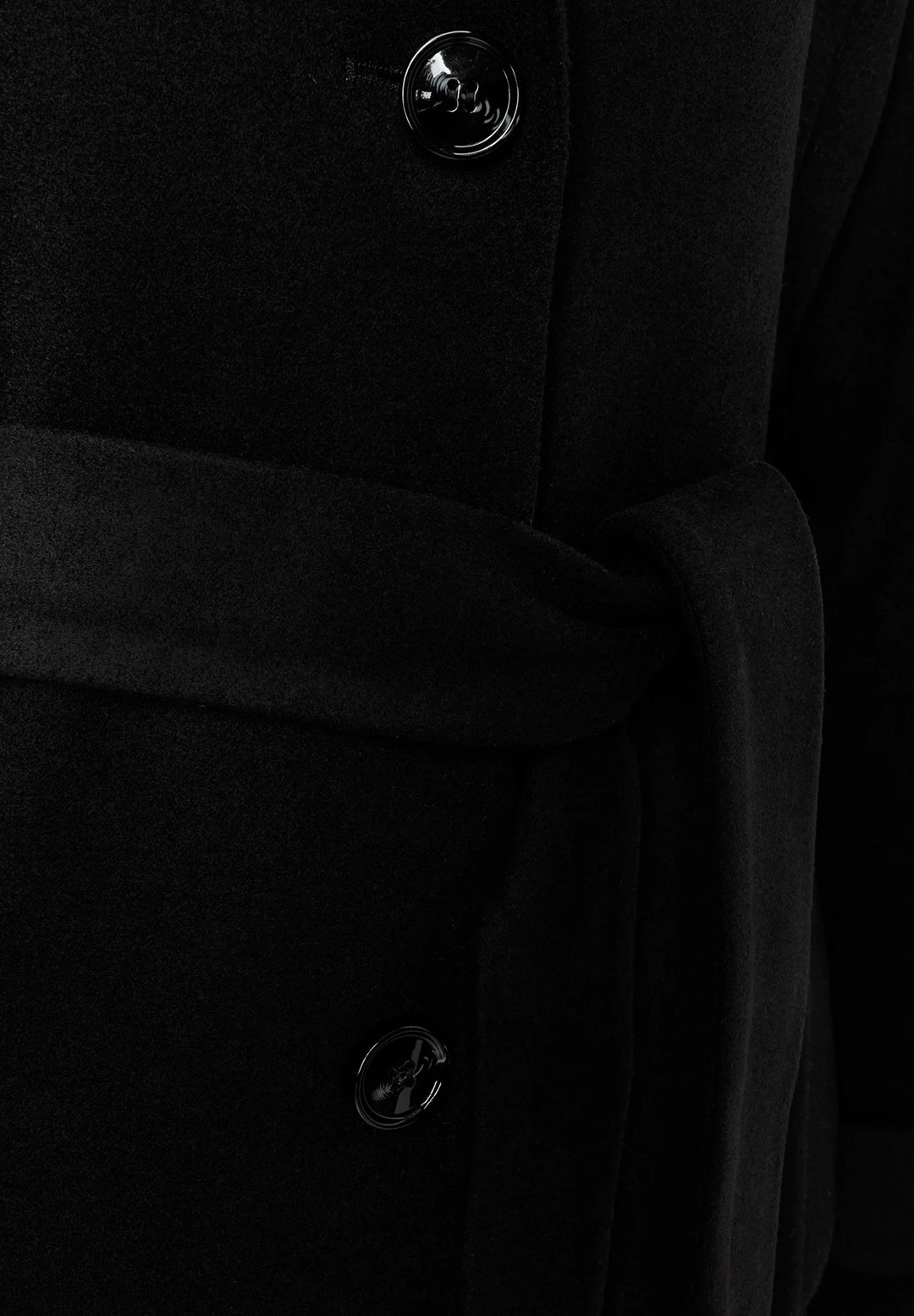 Velours Coat w Fake Fur Collar