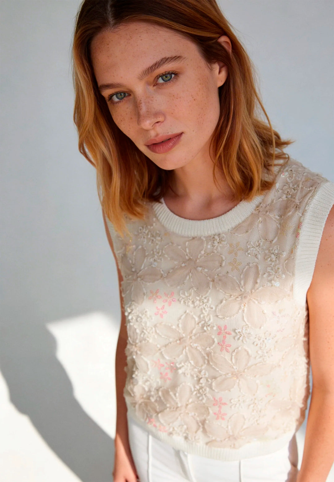 Knit Top with Sequins
