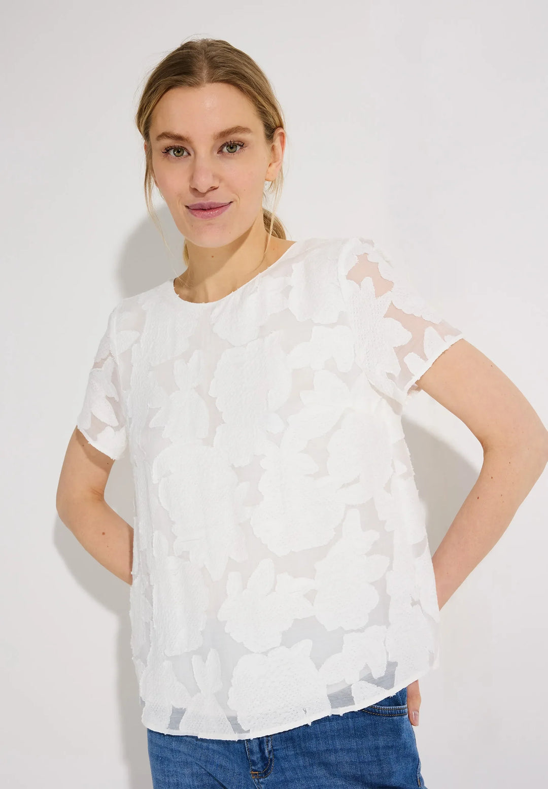 Blouse with Floral Design
