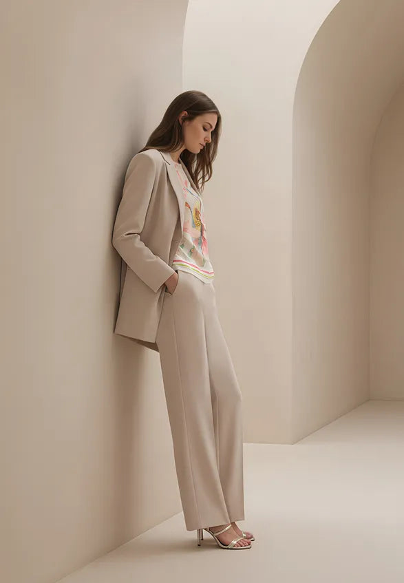 Plain Colored Fabric Trousers