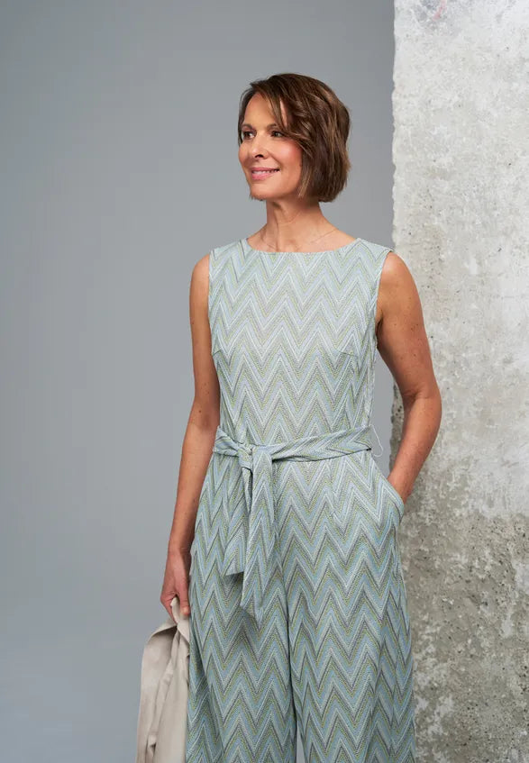 Jumpsuit with Tie Belt
