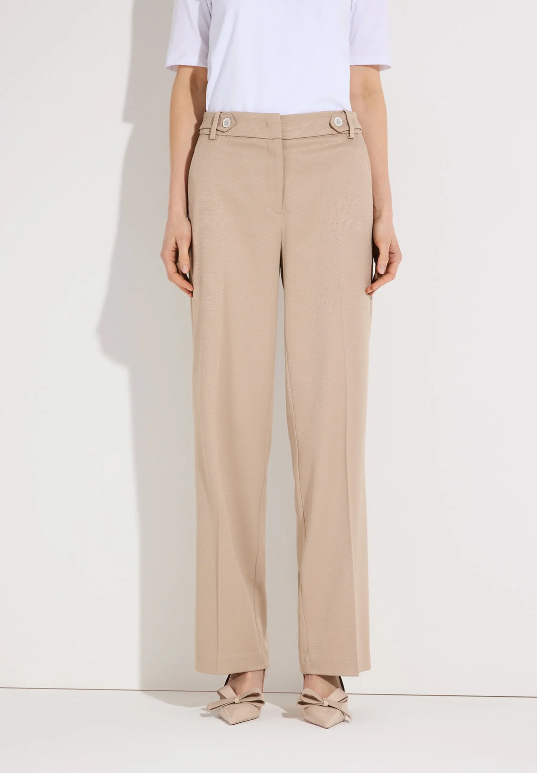 Wide-Legged Trousers with a Ribbed Texture