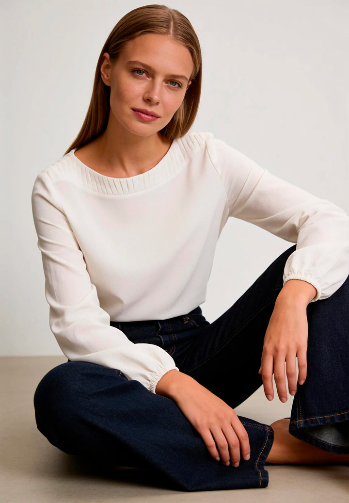 Shirt-Blouse with Detail at Neckline