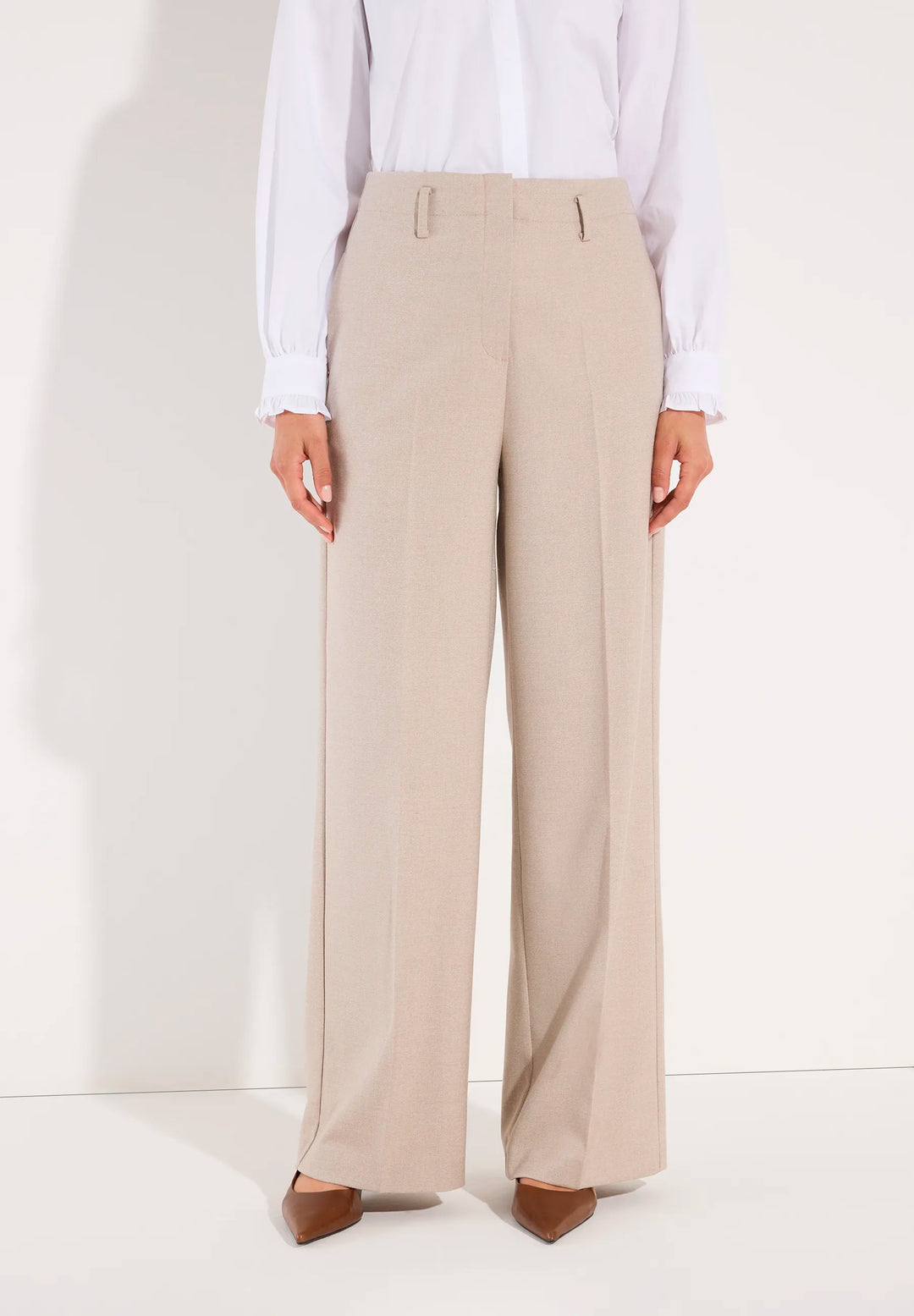 Soft Melange Wide Leg Pants