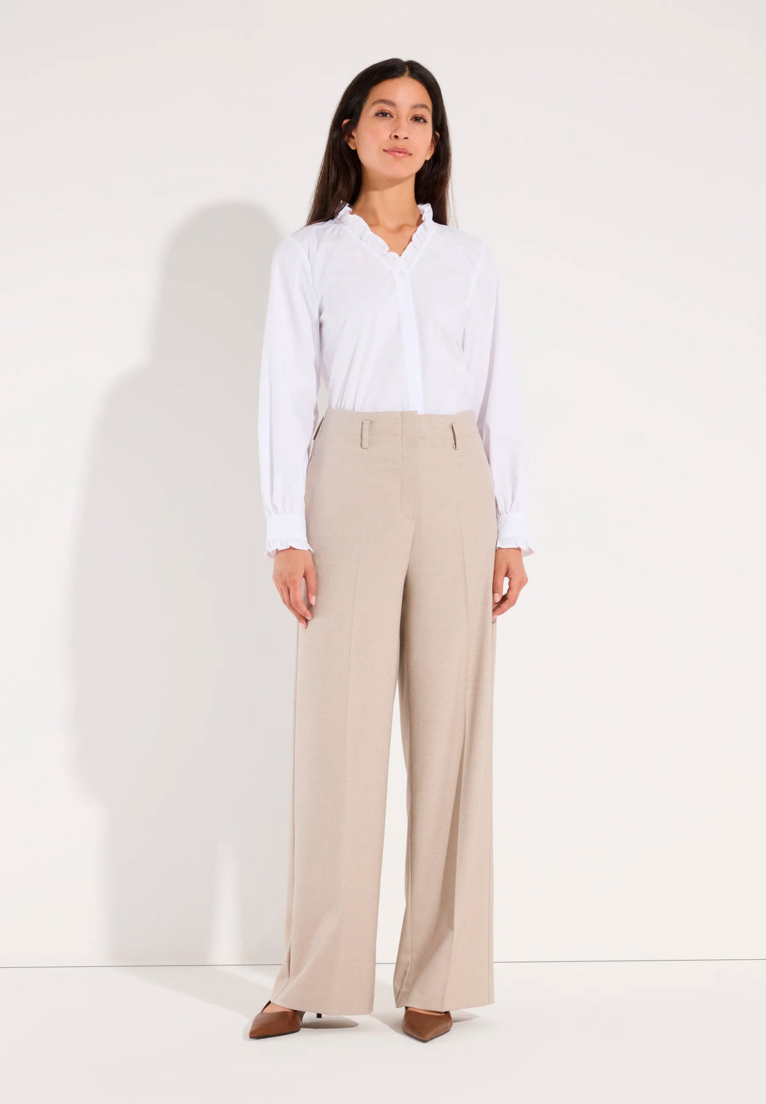 Soft Melange Wide Leg Pants