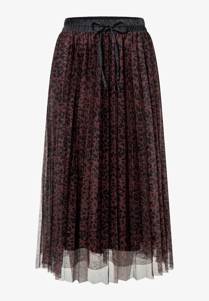 Plissee Skirt Mesh Printed