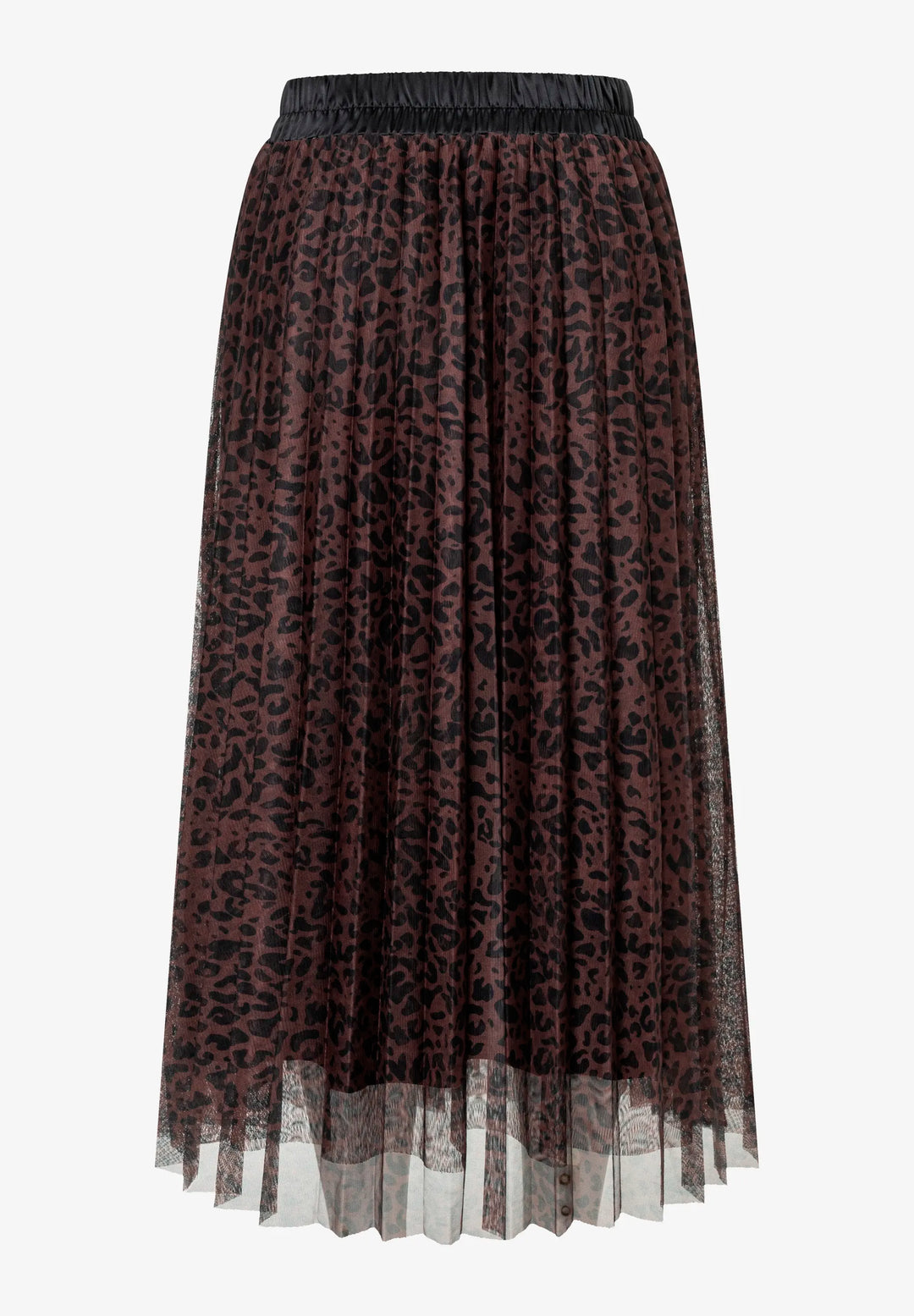 Plissee Skirt Mesh Printed