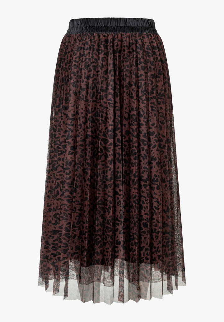 Plissee Skirt Mesh Printed