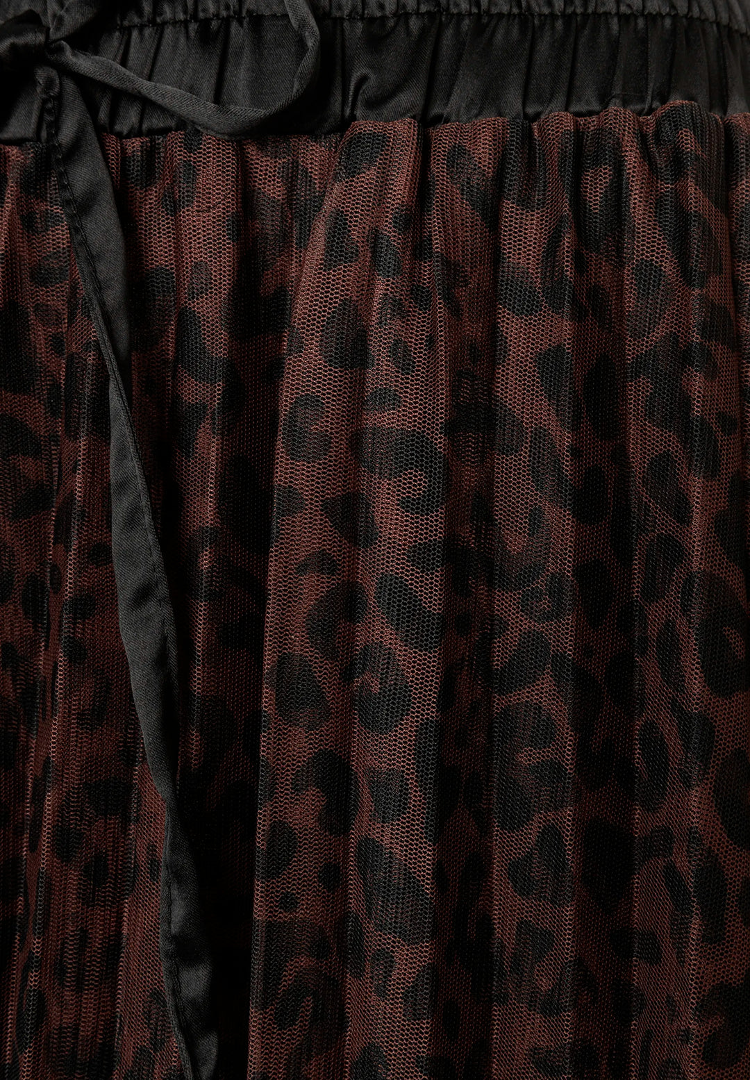 Plissee Skirt Mesh Printed