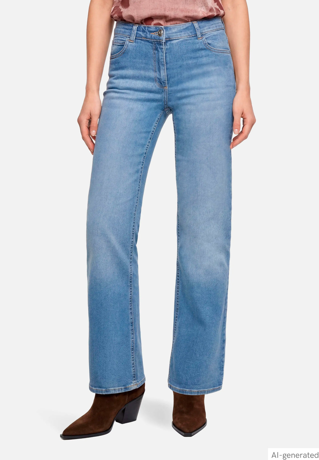 Wide-Leg Jeans with a Used Wash