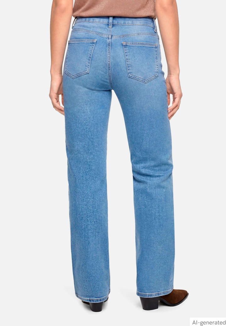 Wide-Leg Jeans with a Used Wash
