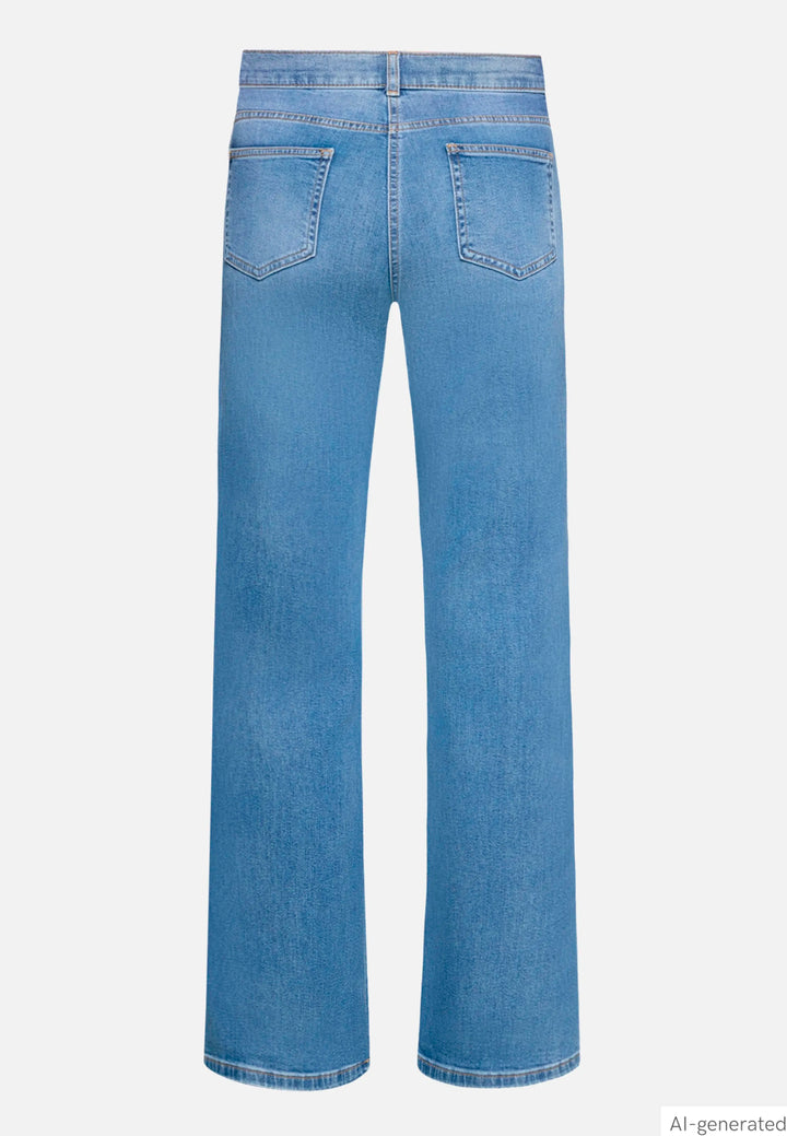 Wide-Leg Jeans with a Used Wash