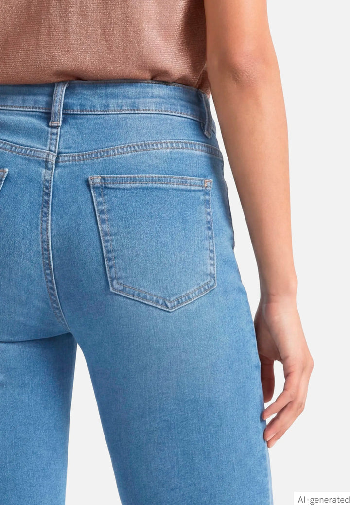 Wide-Leg Jeans with a Used Wash