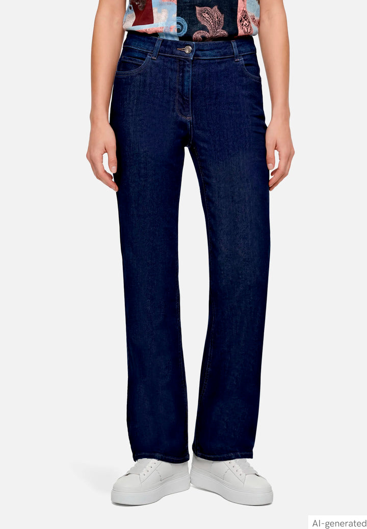 Wide-Leg Jeans with a Used Wash