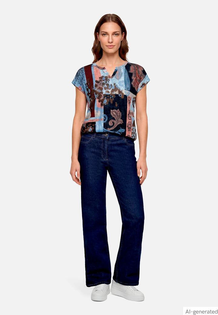 Wide-Leg Jeans with a Used Wash