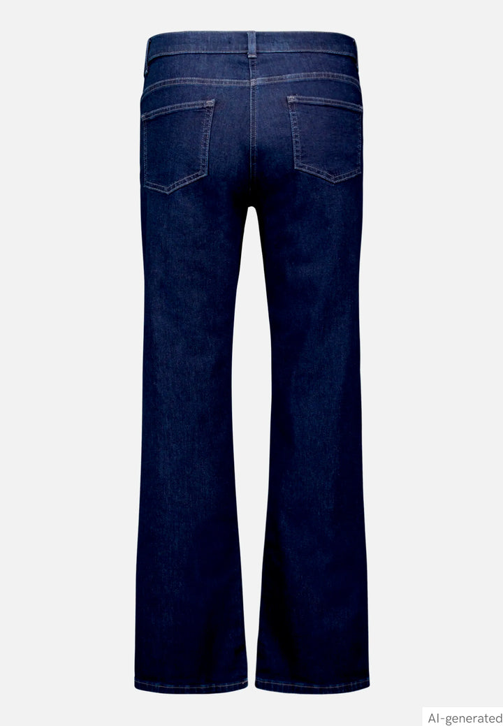 Wide-Leg Jeans with a Used Wash