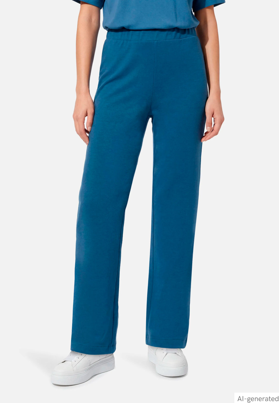 Wide-Leg Sweatpants with Elastic Waistband