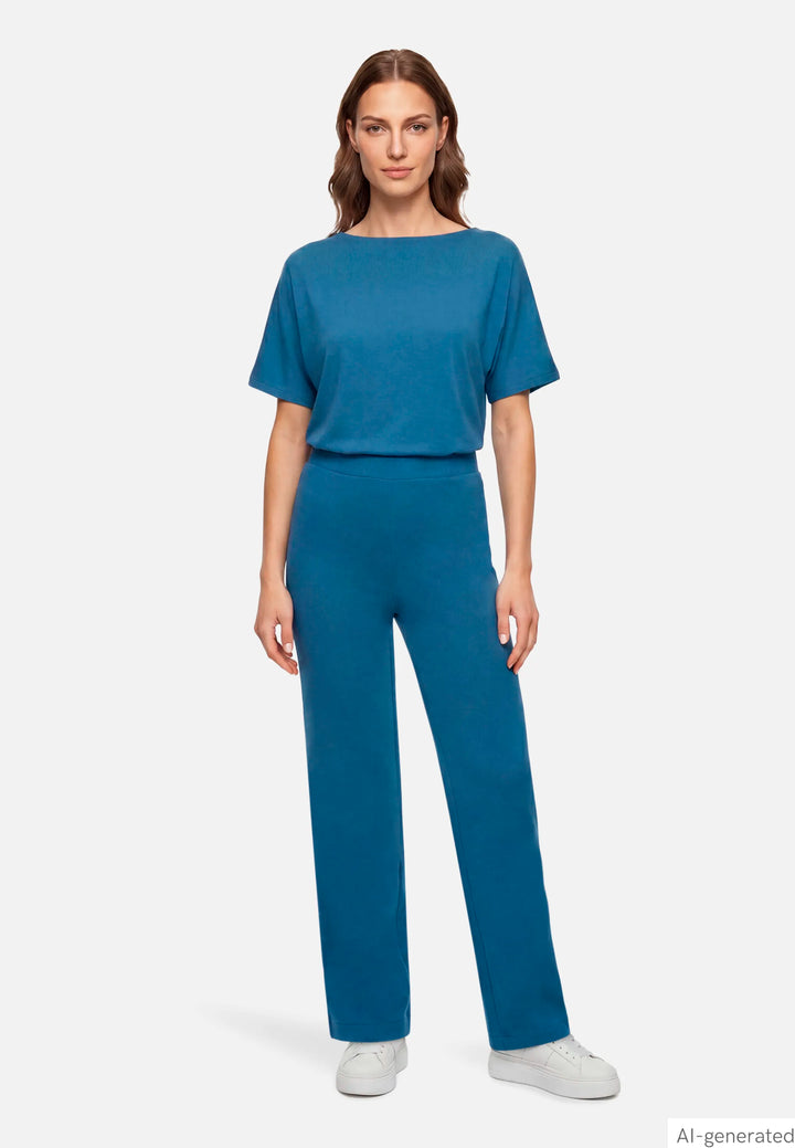 Wide-Leg Sweatpants with Elastic Waistband