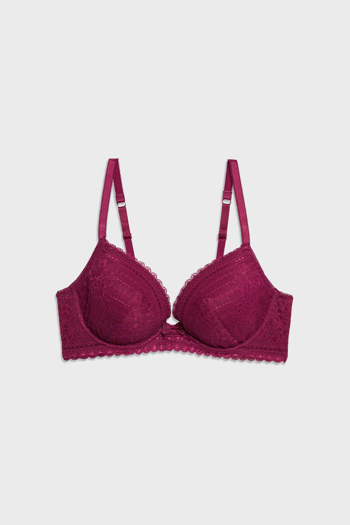 Balconette and full-cup bra - Dark Brown