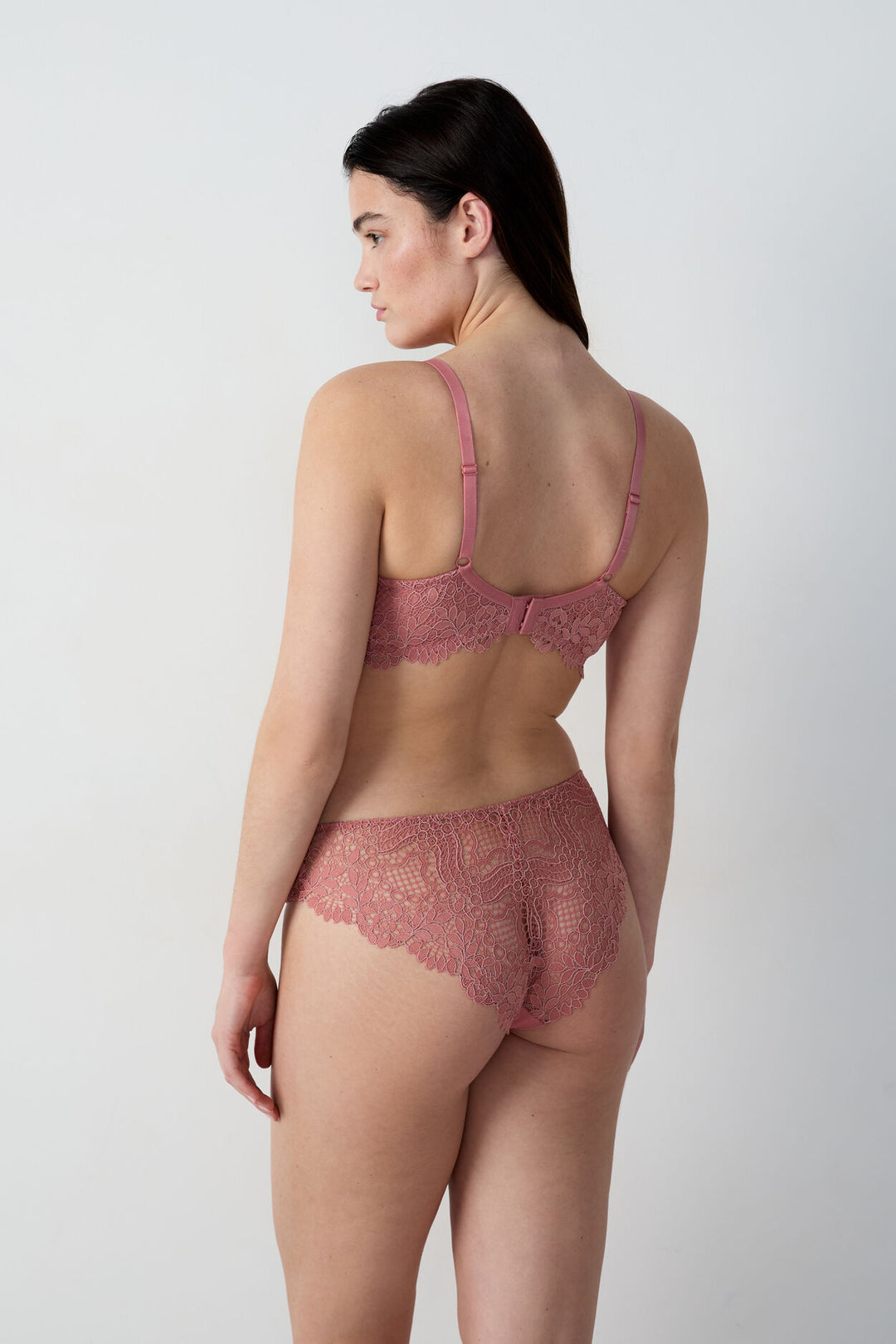 Balconette and full-cup bra - Orange