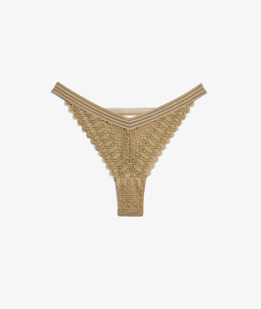 Lace thong - Kaki Olive